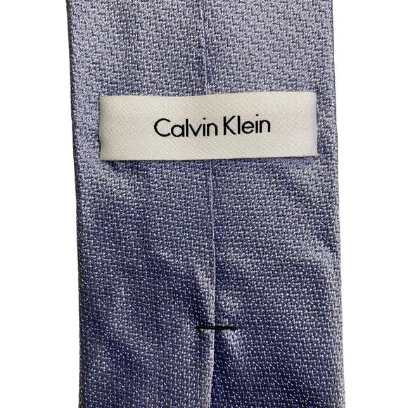 #7733 Calvin Klein Solid Light Blue Necktie, Tie - Picture 3 of 6